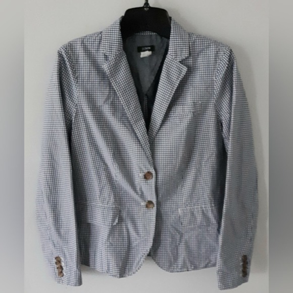J. Crew Gingham Blazer 0 - Picture 1 of 5